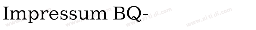 Impressum BQ字体转换